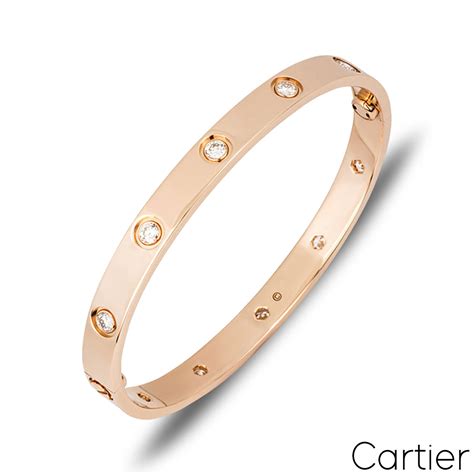 cartier rose gold bracelet diamond|rose gold jewelry tiffany.